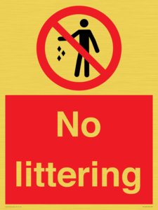 No littering